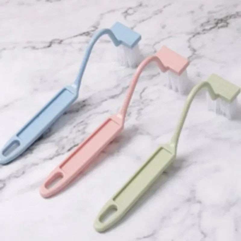 1 قطعة فرشاة المرحاض المنحنية أداة تنظيف الفجوة ملحقات الحمام مقبض طويل الحائط المرحاض فرشاة شعيرات ناعمة البلاستيك دائم #5