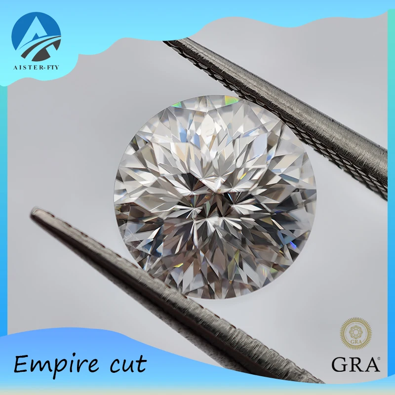 

D Color VVS1 Empire Cut Moissanite Loose Stones 0.5-5.0ct D Color Moissanite Stone With GRA Certificate for Jewelry Making