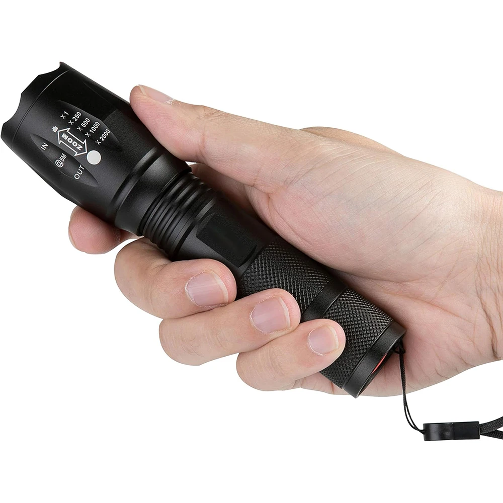 LED Flashlights ,Mini Camping Flashlights with High Lumens, 5 Modes, Zoomable Powerful, Bright Versatile Tactical Flashlight