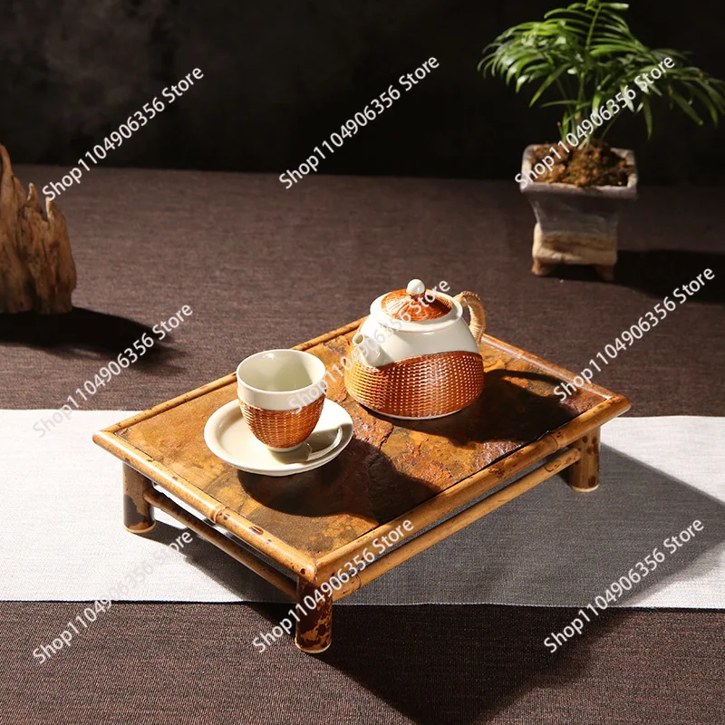 

Подставка для чайника ручной работы из лакированного дерева, с наклонной ножкой, в форме камня Юньфэй, с сухой чашей, в форме чайной тарелки, в форме живота Будды, с четырьмя углами, квадратная.