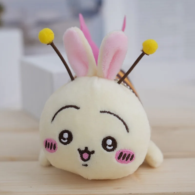 Chiikawa Little Bee Self-deprecating Bear Hachiware Usagi Doll Cute Cartoon Character Plush Toy Doll Bag Pendant Doll Gift