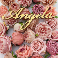 5Pcs/Lot Bean ​Pink Series Silk Rose Artificial Flower Heads Home Decor Wedding Party Floral Arrangement Accessories A8104-2225