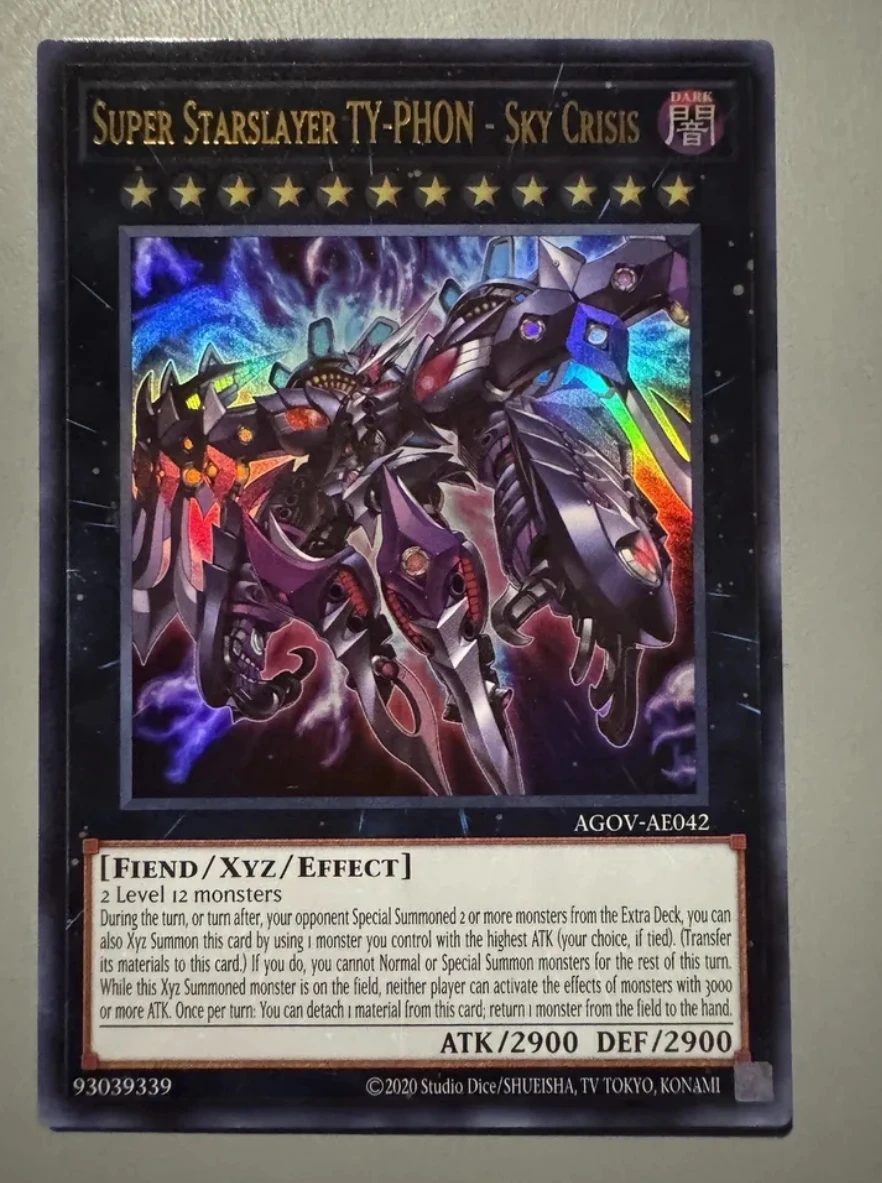 Yugioh KONAMI Duel Monsters AGOV-AE042 Super Starslayer TY-PHON - Sky Crisis Ultra Rare Asian English Collection Mint Card