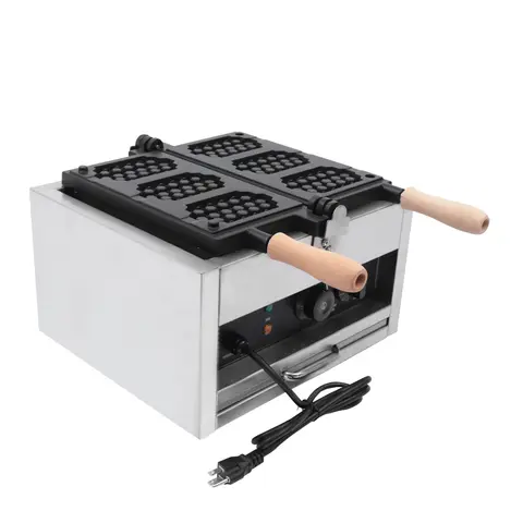 Honeycomb Double Sided Heated Waffle Maker 1400W, Commercial Waffle Maker 3 at a Time, 122-572°F & 1-5min