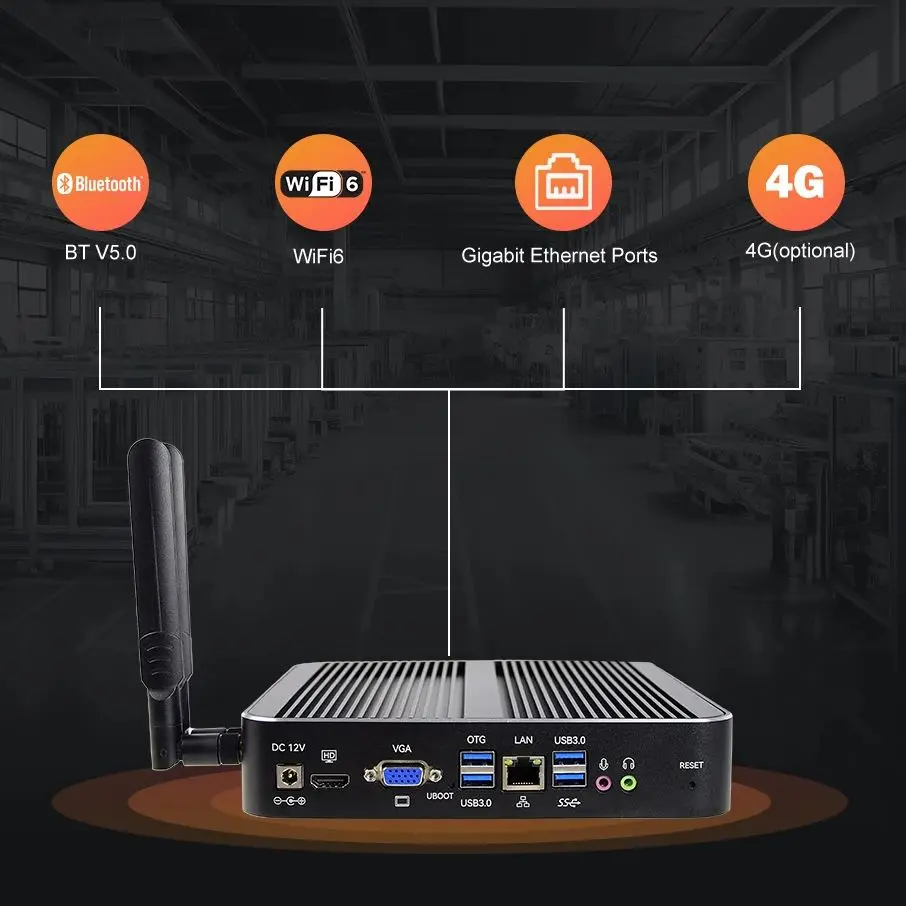 Liontron คอมพิวเตอร์ขนาดเล็กพัดลม, คอมพิวเตอร์อุตสาหกรรมที่มีประสิทธิภาพ, ซีพียูแปดแกน RK3588, แรม32กิกะไบต์, 6สุดยอด NPU, 8K HDMI + VGA,Android 12ลินุกซ์