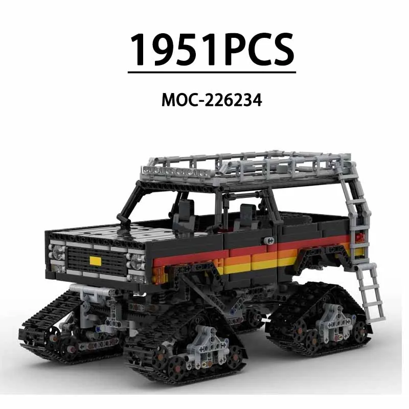 

MOC-226234 строительные блоки, дорожный автомобиль, полудорожный трактор, модель крана, 1951 шт., детский подарок на день рождения «сделай сам», рождественская игрушка
