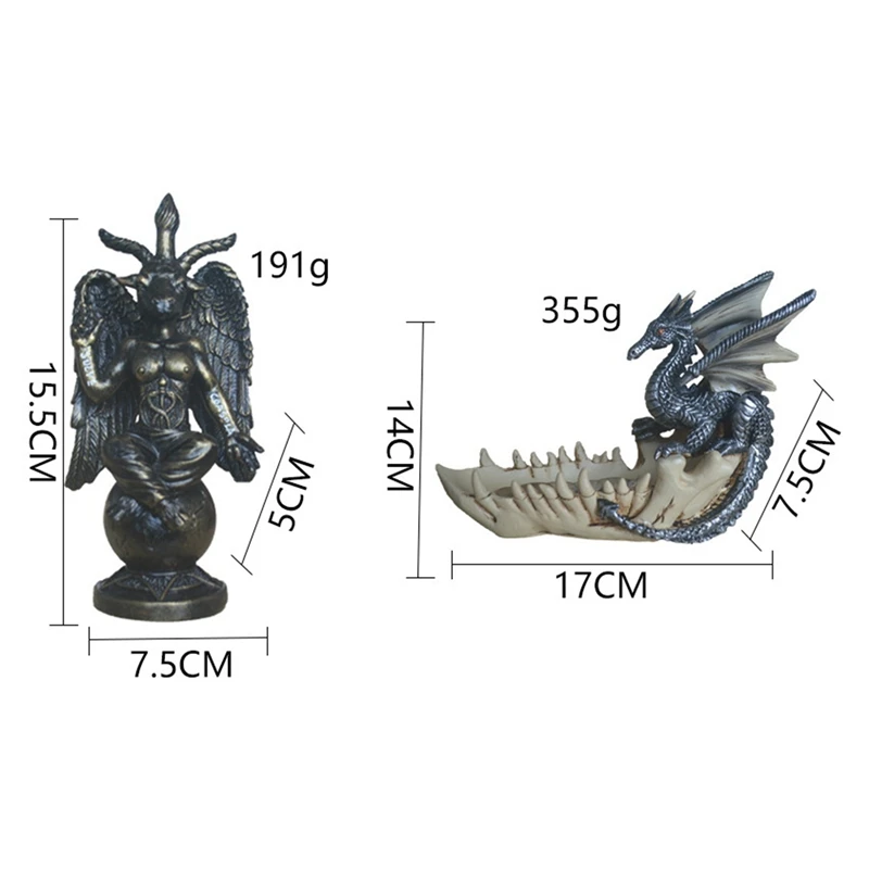 2 шт., скульптура Зен-медитация, скандинавский идол, волшебное крыло, статуя козы, ремесла из смолы, религиозные украшения для дома