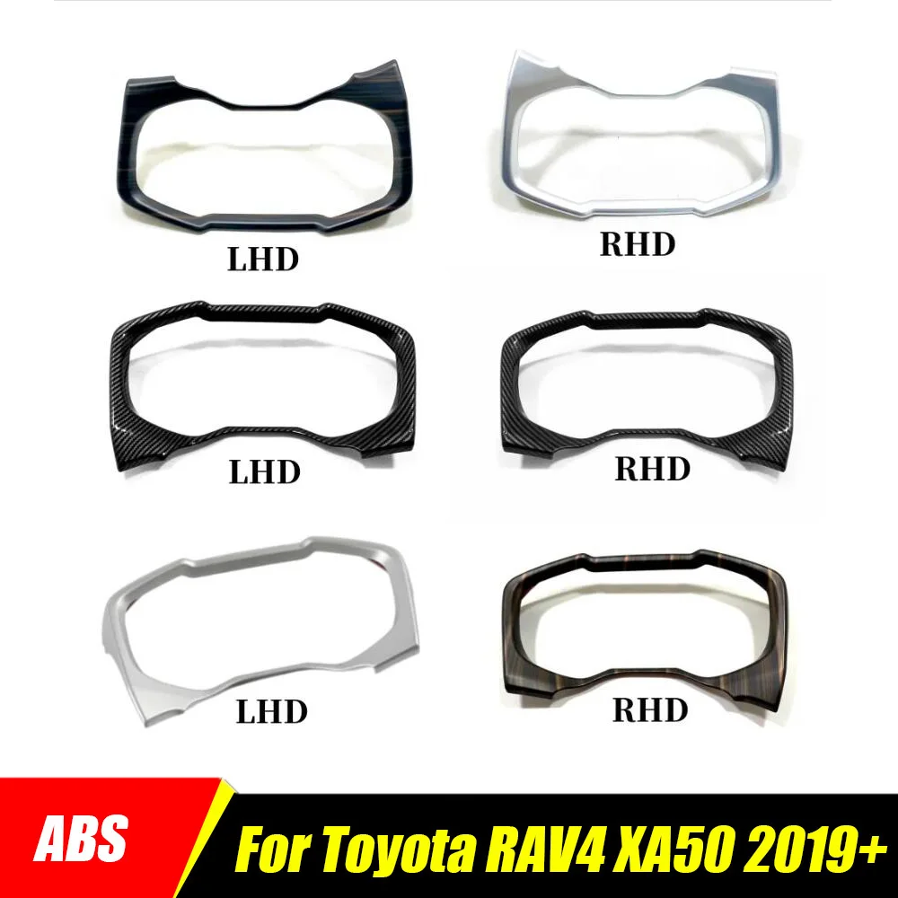 

LHD & RHD ABS carbon Car Dashboard Display Speedometer Gauge Cover For Toyota RAV4 2019-2023 RAV 4 XA50 Accessories