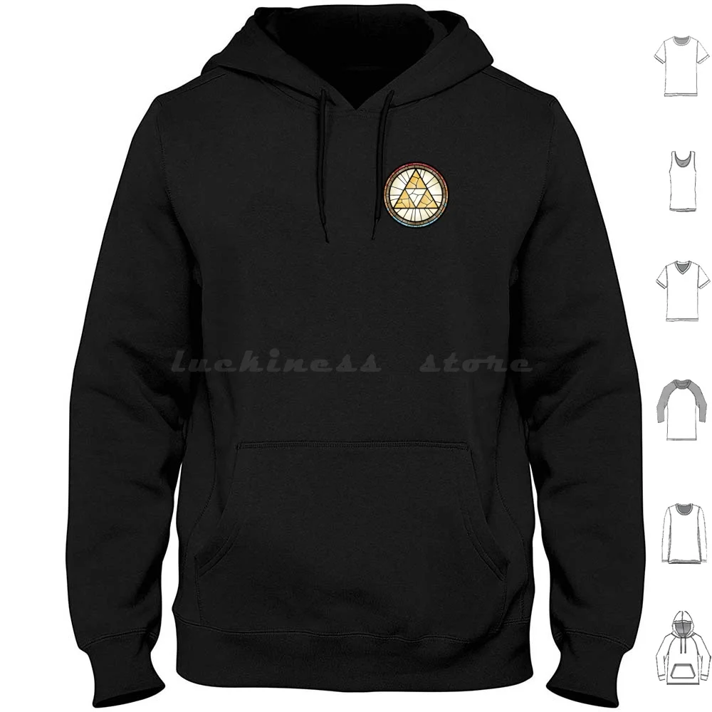 Sudadera con capucha de vitral Triforce de algodón de manga larga Legend Of Link Breath Of The Wild Twilight Princess Hero