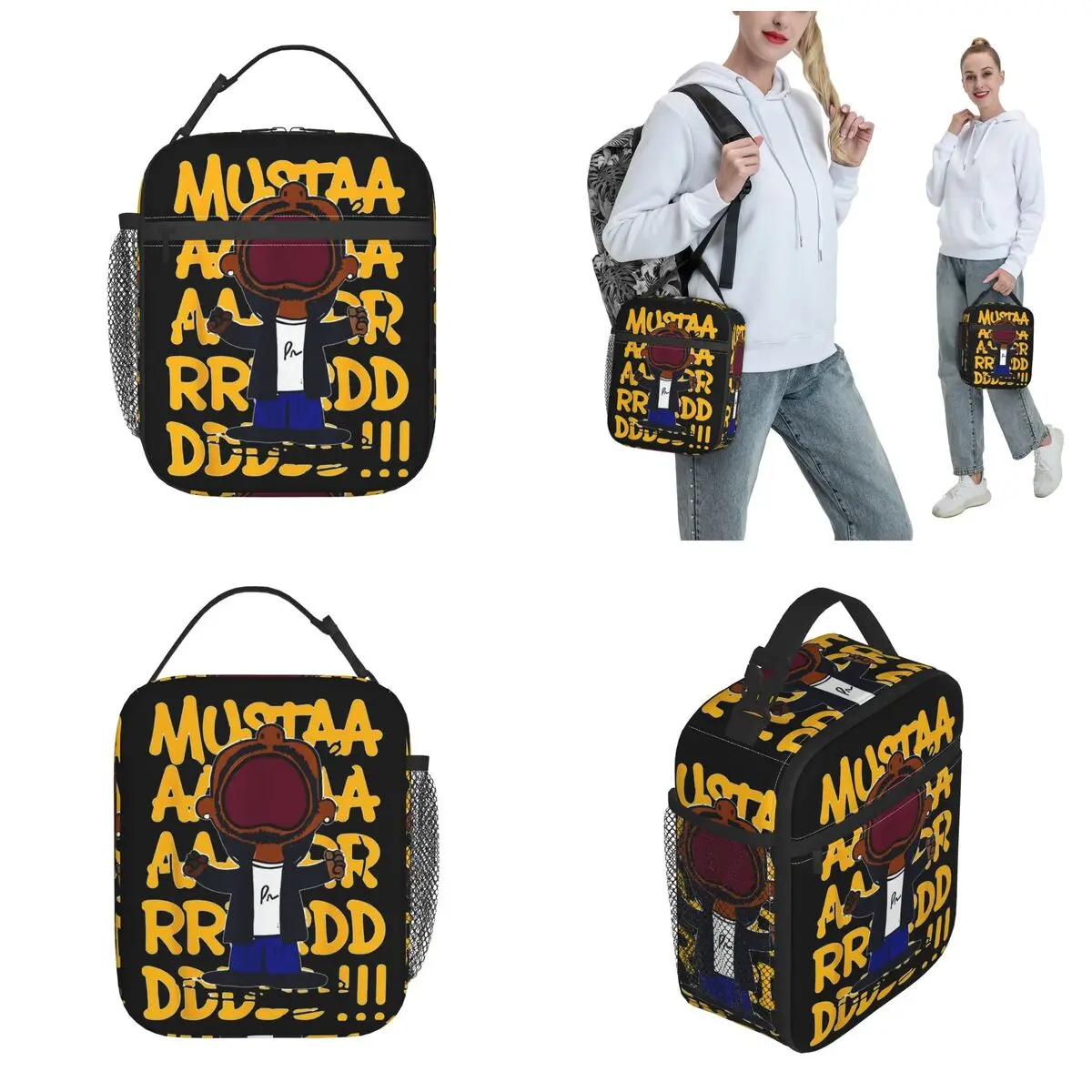 Funny Meme Kendrick Lamar Mustard Thermal Insulated Lunch Bags Reusable Food Bag Container Men Women Cooler Thermal Food Box