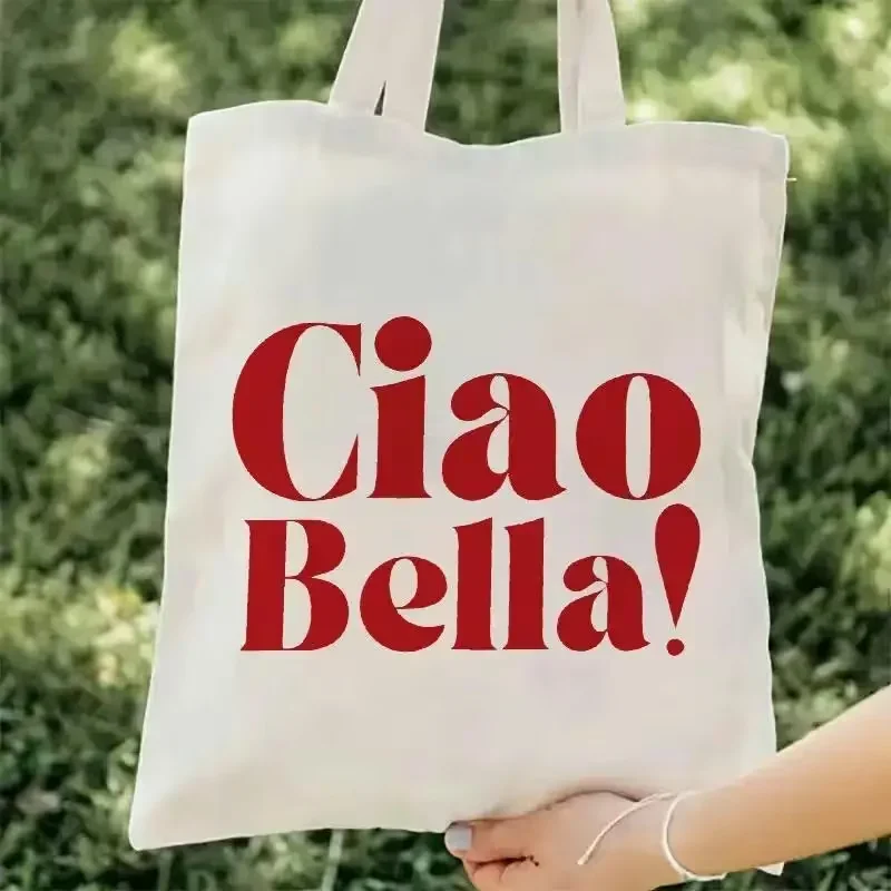 

Привет, Белла! Вместительная сумка-тоут - холщовая сумка для путешествий, пляжа, повседневного использования - модная женская сумка-тоут для работы, прогулок, подарков