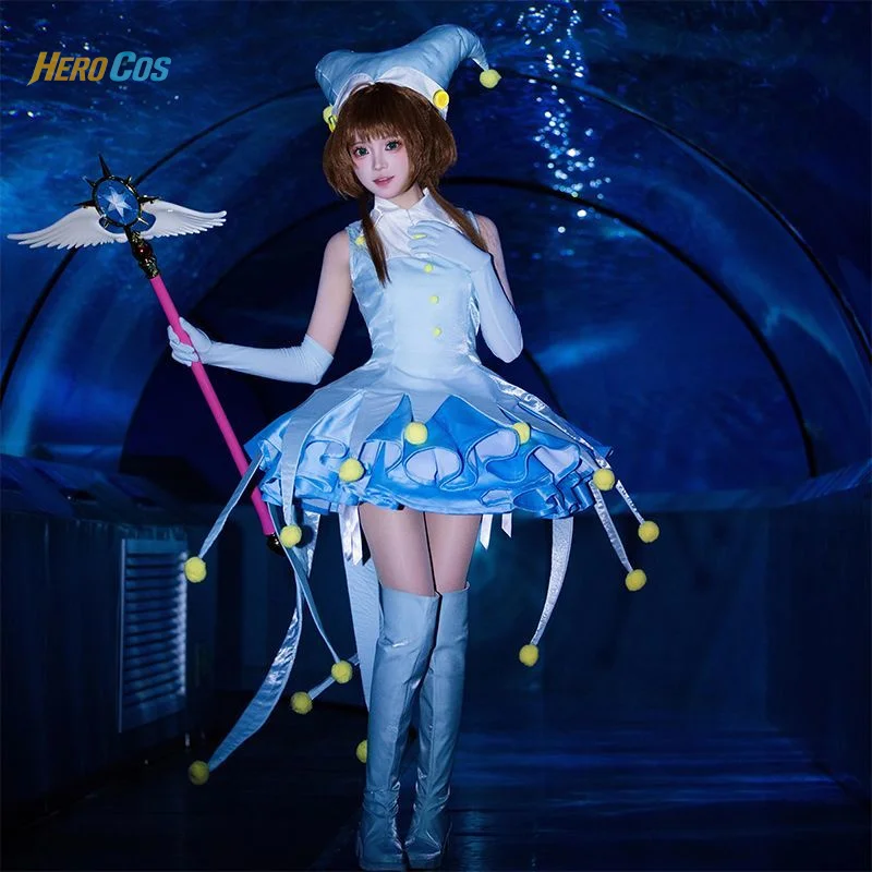 

Card Captor Sakura KINOMOTO SAKURA Cosplay Costume Lolita Dress Anime Party Uniform Hallowen Play Role Clothes Clothing