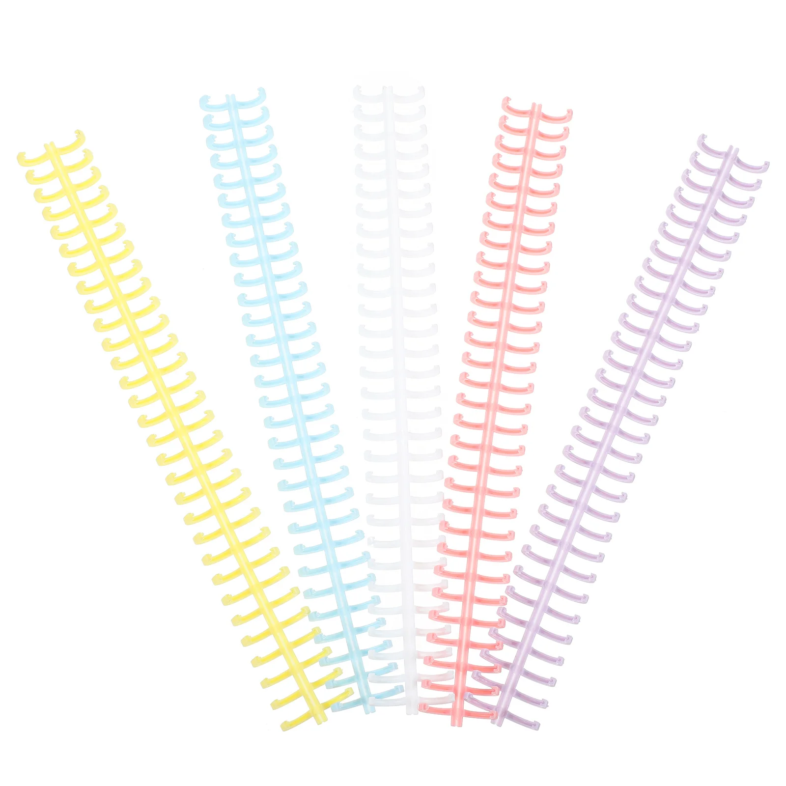 10Pcs Plastic Binder Rings Sturdy Loose-Leaf Binder Hinges for Notebook Diary Calendar Binding Coils DIY Book Ring Supplies