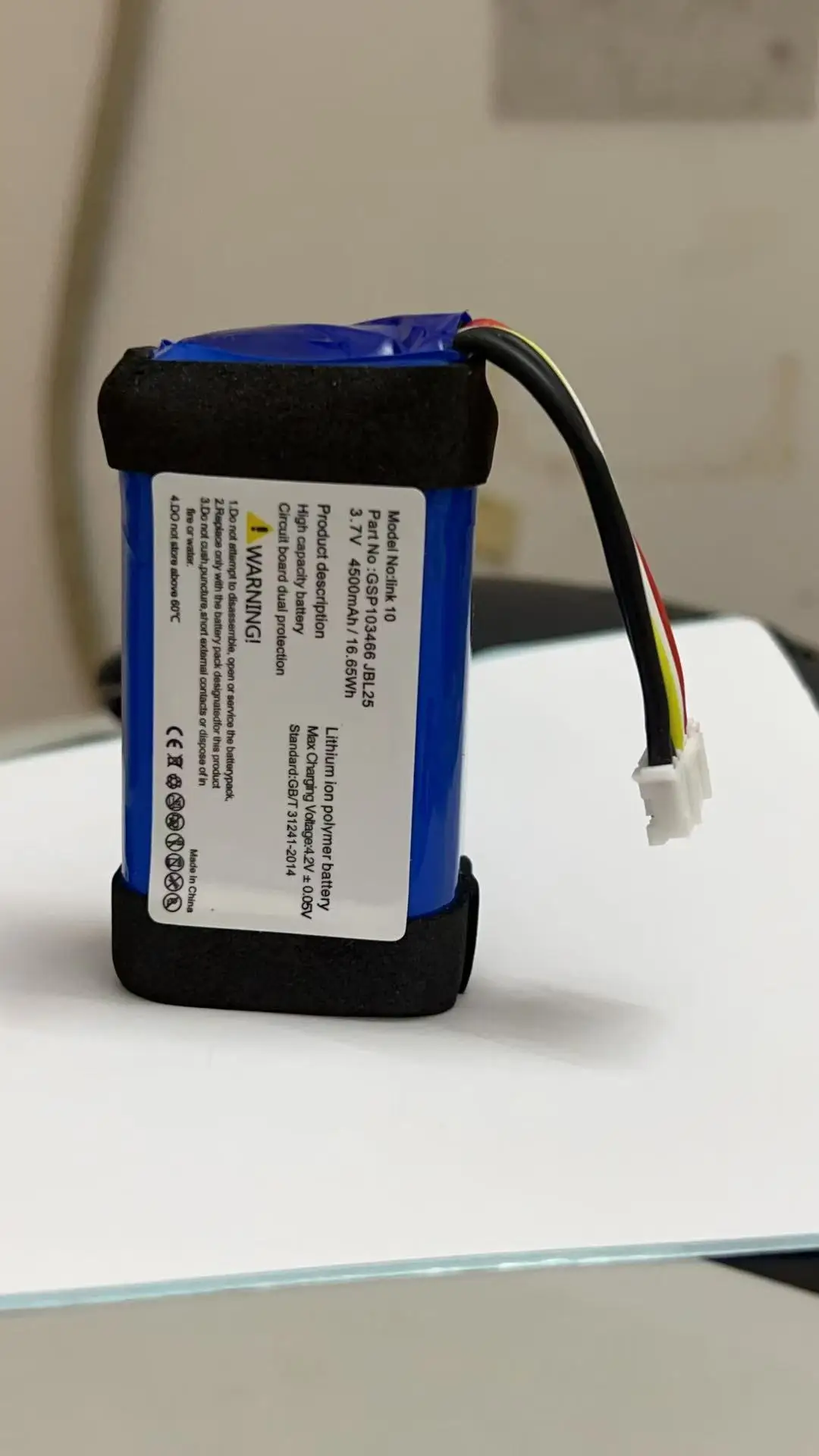 2025 Years 100% Original GSP103465 4500mAh Speaker Battery For JBL Link 10 Link10 Loudspeaker Bluetooth Battery