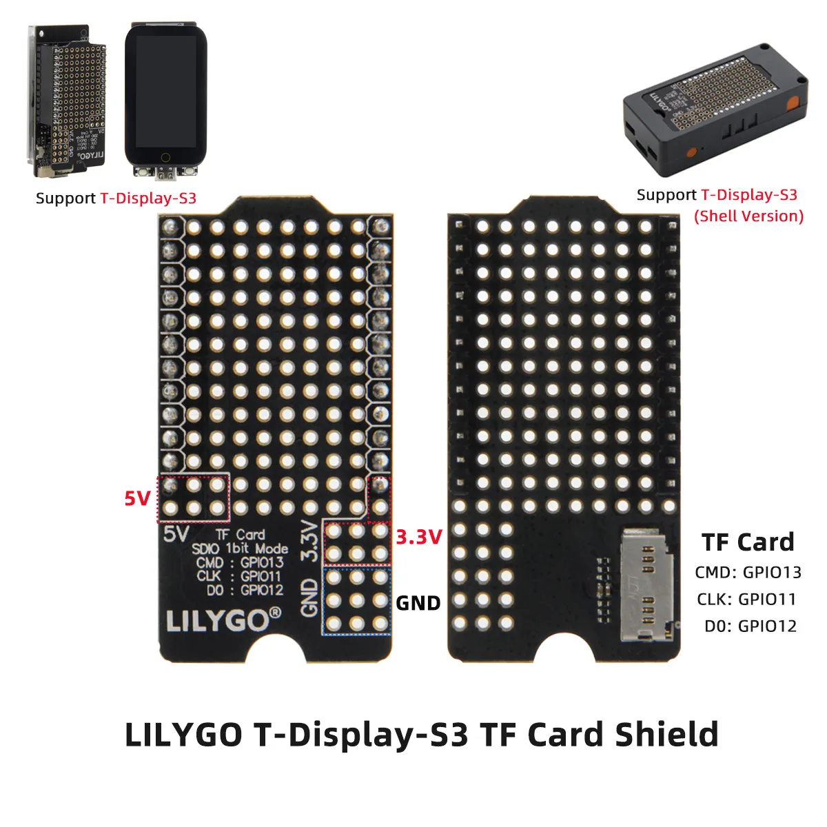 LILYGO  T-Display-S3 TF Card Shield MicroSD Card Expansion Module