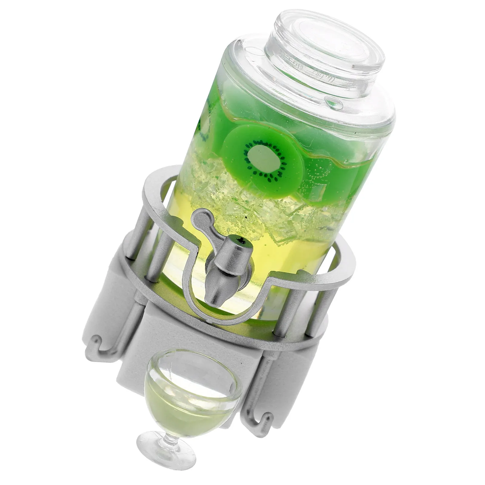 

Миниатюрная пластиковая бочка для сока, диспенсер для напитков, украшение для мини-дома, бара, кухни, декоративный аксессуар, миниатюрная бочка для сока