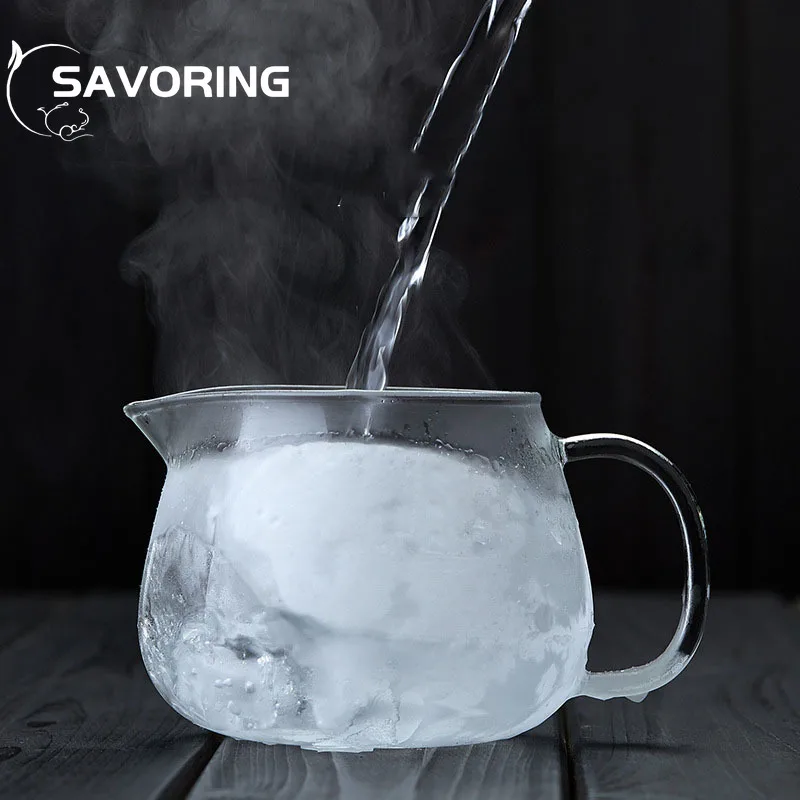 400ml Glass Teapot Heat-Resistant Borosilicate Glass Teapot Boiling Teapot Thickened with Handle Teapot Household Flower Tea Set