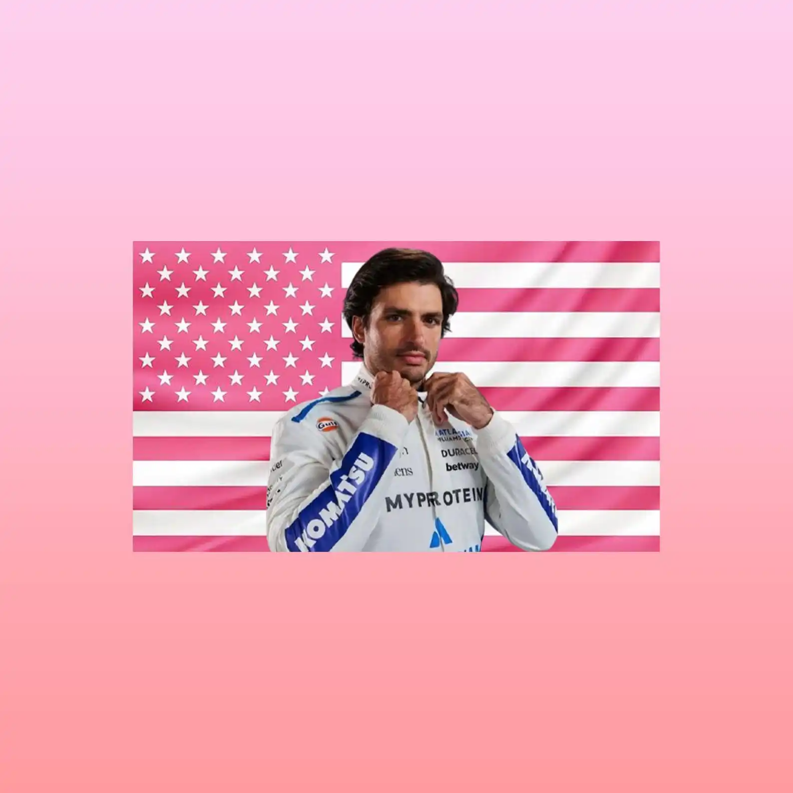 C-Carlos S-Sainz Pink American Flag Funny Flags for Bedrooms Flaga Advertising Tapestry Home Decor Items Bedroom Stuff Custom