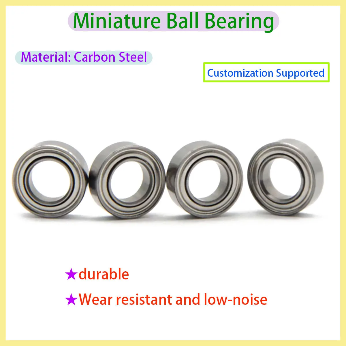 

High Quality Metal Shielded Ball Bearings MR52ZZ MR63ZZ MR85ZZ MR95ZZ MR128ZZ MR137ZZ