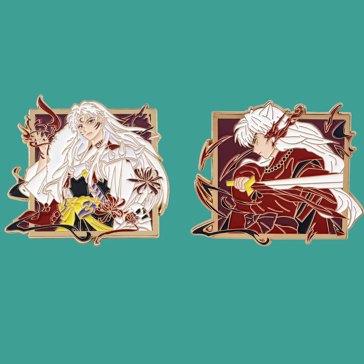 00 년대 멋진 애니메이션 남자 에나멜 핀 브로치, 학교 배낭, 빨간 라펠 배지, 패션 쥬얼리 액세서리, 친구 선물