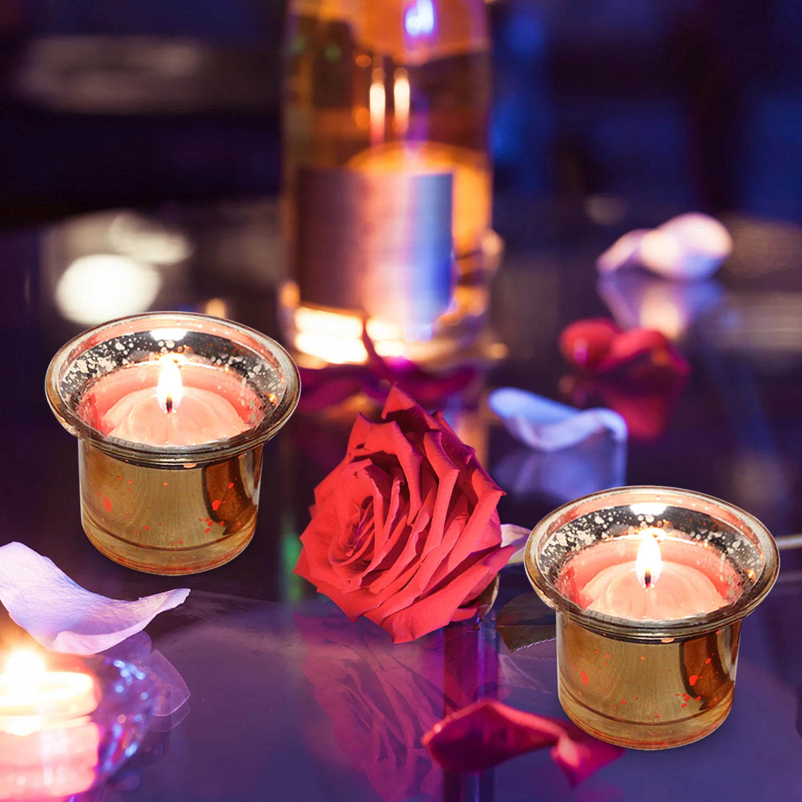 

6Pcs Transparent Glass Cup Creative Holder for Home Wedding Banquet Scene Layout Table Decoration