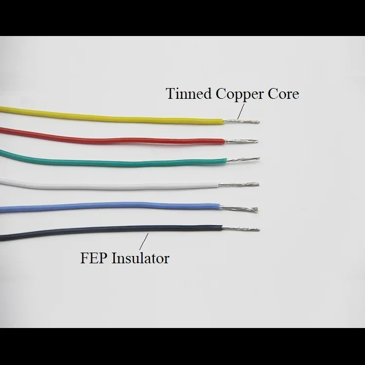 2/5/10M FF46-1 filo di PTFE 0.12mm mm² ~ 4mm ² rilevatore di sensori di controllo del segnale cavo di accesso al parcheggio isolamento FEP linea di induttori a terra