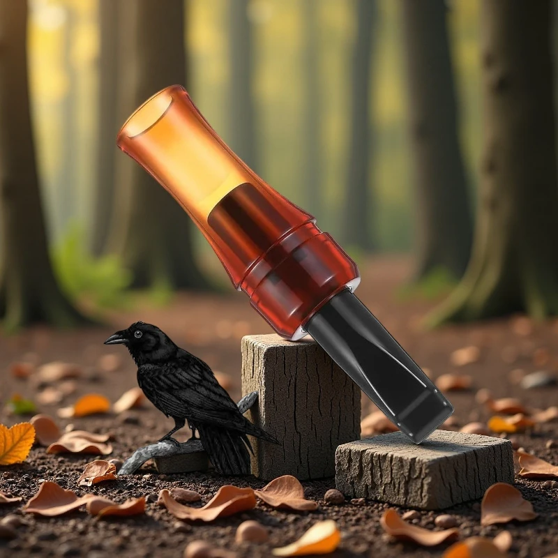 Portable Crow Bird Whistle with Realistic Sound Imitation Crow Call Decoy to Attract Crows Imitation Bird Whistle for Outdoor