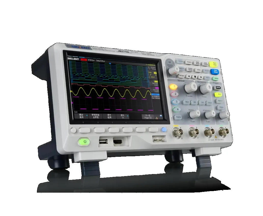 Siglent SDS1102/1202/1104/1204X-C Series 8-bit High Resolution Digital Storage Oscilloscope 100/200MHz Testing Equipment#xhd