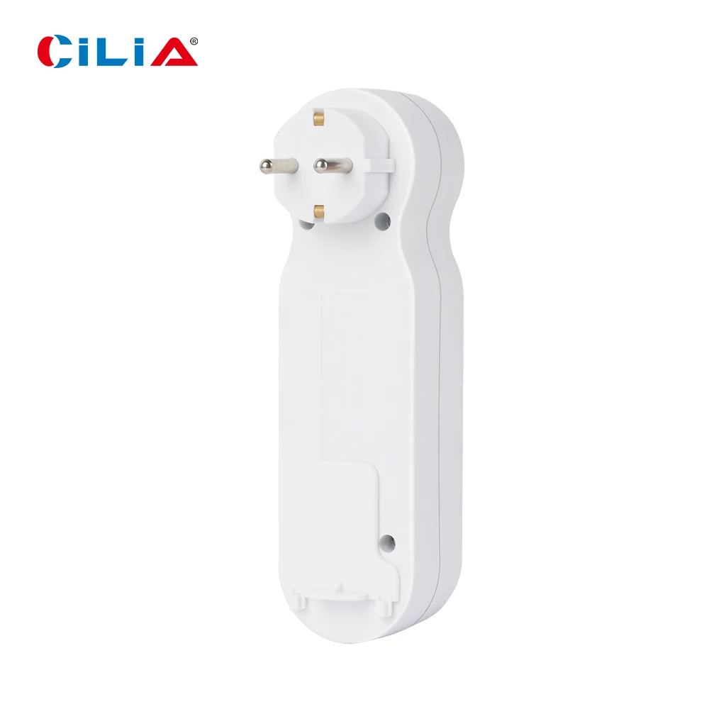 CILIA EU Standard Wall Outlet, Power Adapter 1 to 3, with Switch - Shock-Proof, 3500W Max Power, Overload Protection, Portable