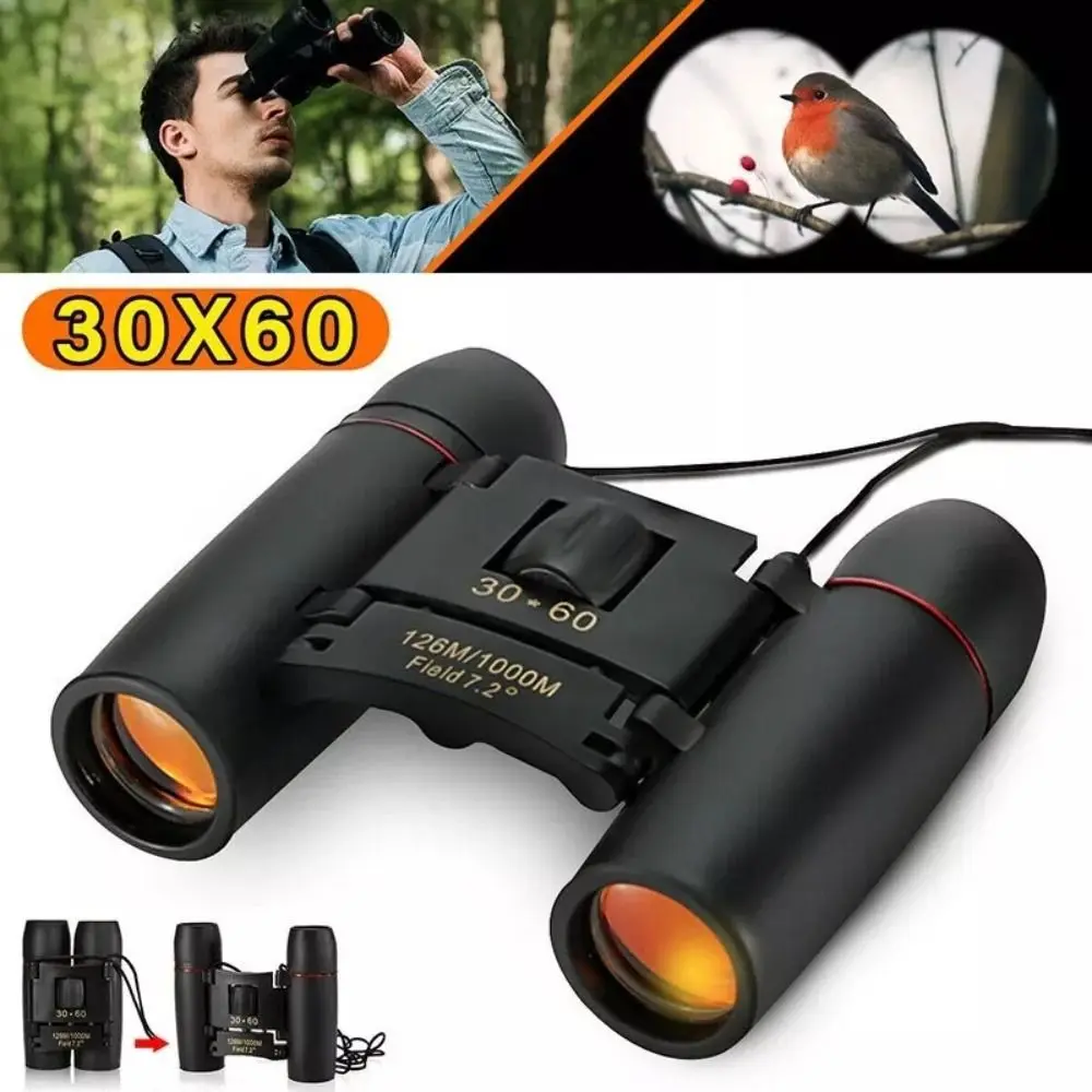 

30x60 HD Zoom Binoculars Night Vision High-definition Portable Binocular Telescope Long-Distance Vision Adjustable