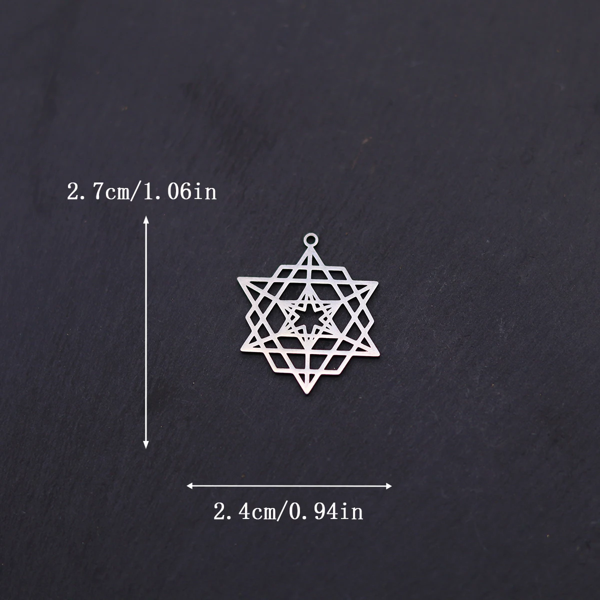 3pcs Sacred Geometry Merkaba Pendant Star Tetrahedron Hexagon Seed of Life Charms Stainless Steel Spiritual Jewelry Making