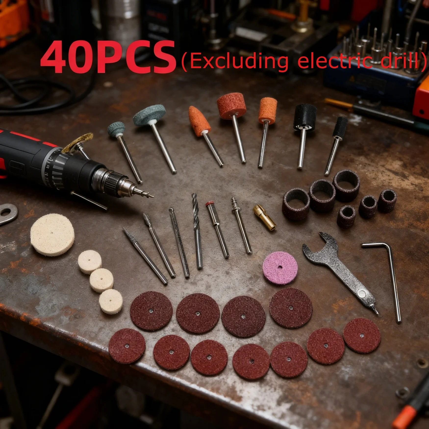 40pcs Mini Electric Drill Multi Rotary Tool Accessories Grinding Polishing Kits Grinder Head For Sanding Grinding Polishing