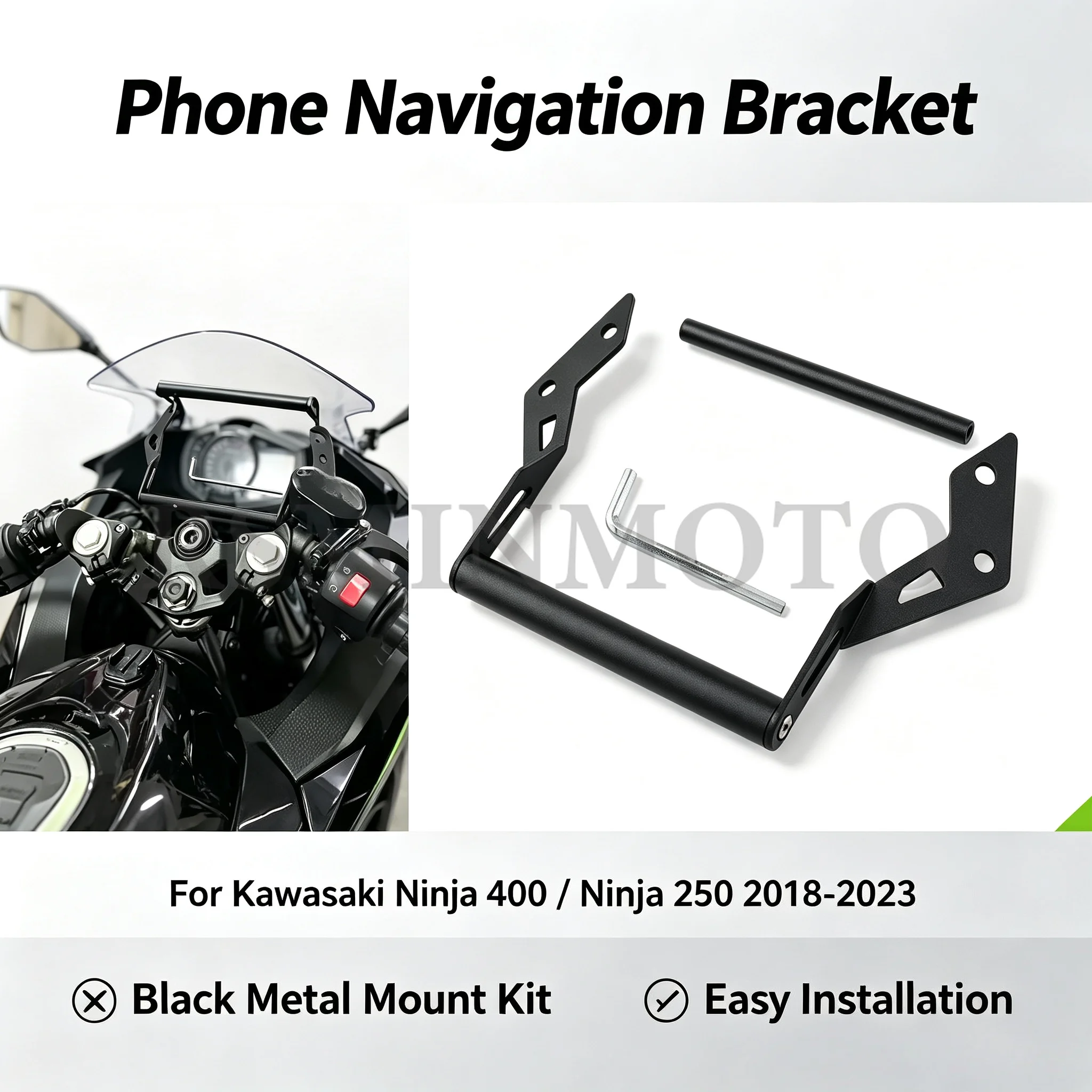 For Kawasaki Ninja 400 250 2018 2019 2020 2021 2022 2023 Moblie Phone GPS Btacket Stand Holder Phone Navigation Support Plate