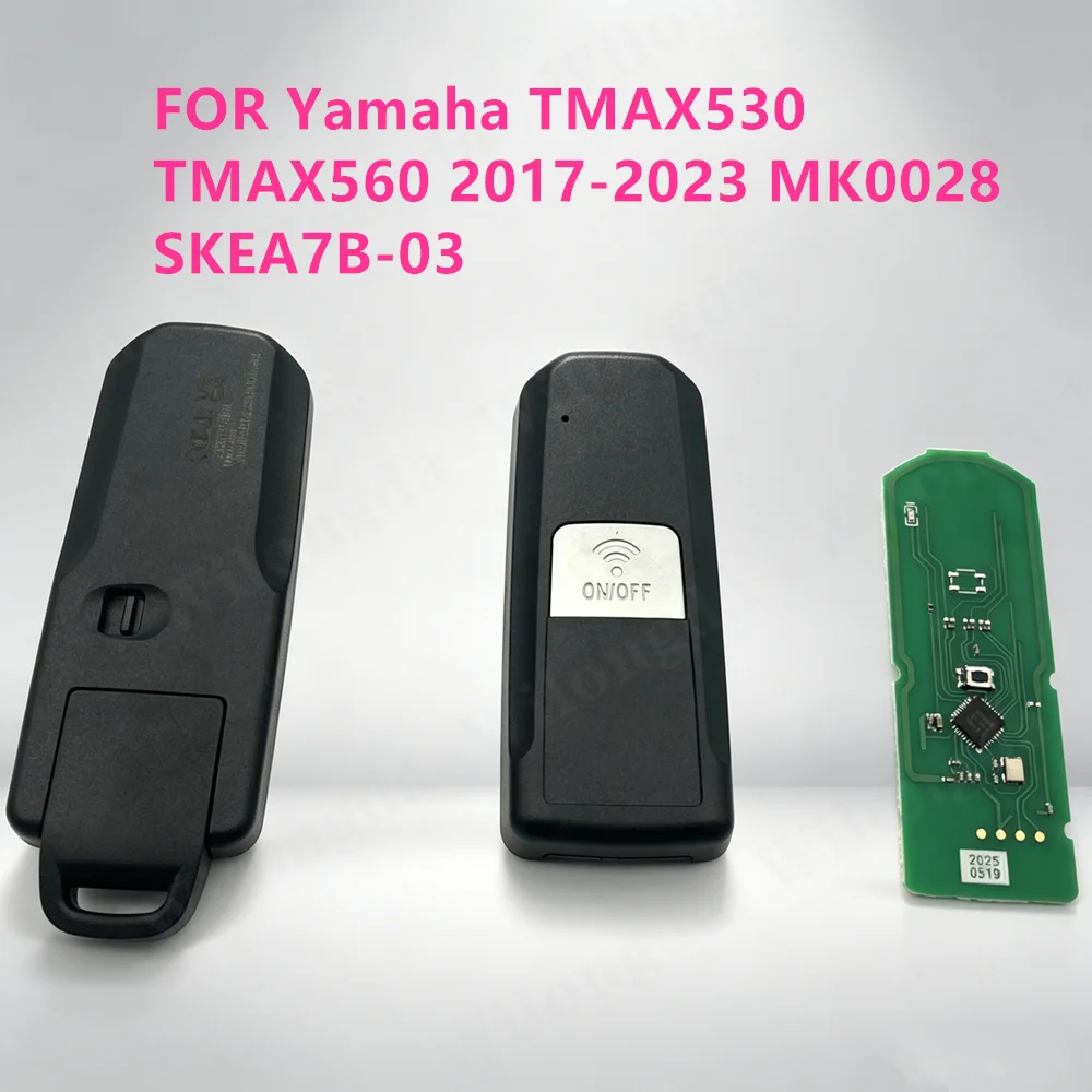 For Yamaha TMAX530 TMAX560 2017‑2023, 433.92MHz ID49 Chip Smart Proximity Key Fob, OE MK0028 SKEA7B‑03 Motorcycle Keyless Remote