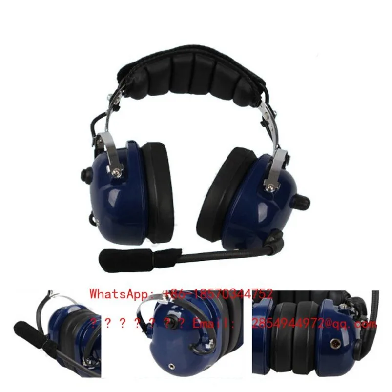 Blue Top Anti Dry Headphones, Racing Airport Aviation Meters, Heavy-duty Large Head Headphones, Fast Delivery in Stock