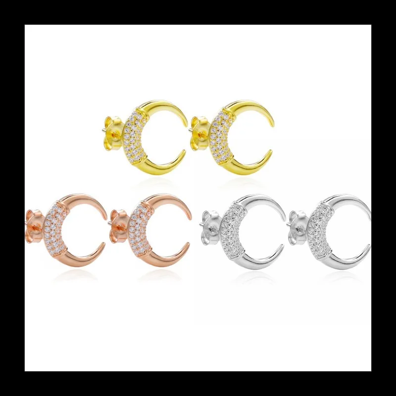 

Нишевый дизайн, геометрические серьги-гвоздики в форме полумесяца, модные легкие роскошные элегантные изысканные ювелирные изделия с высоким смыслом