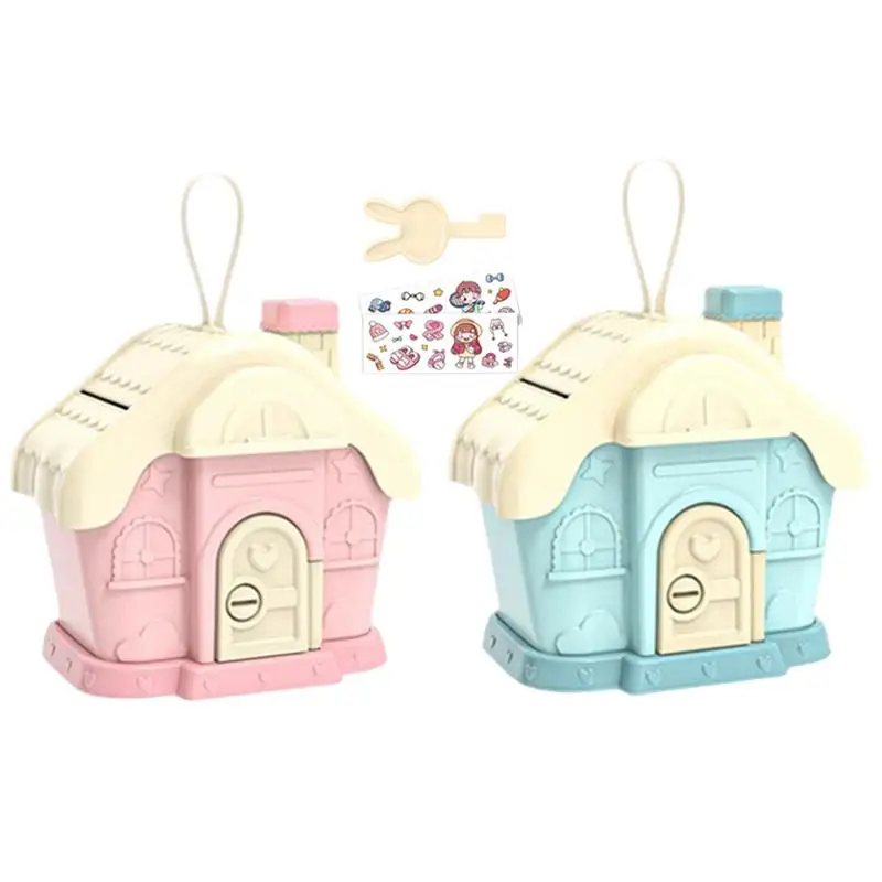 

House Shape Money Bank Money Saving Pot Coin Bank Money Saving Box Piggy Bank For Kids Children