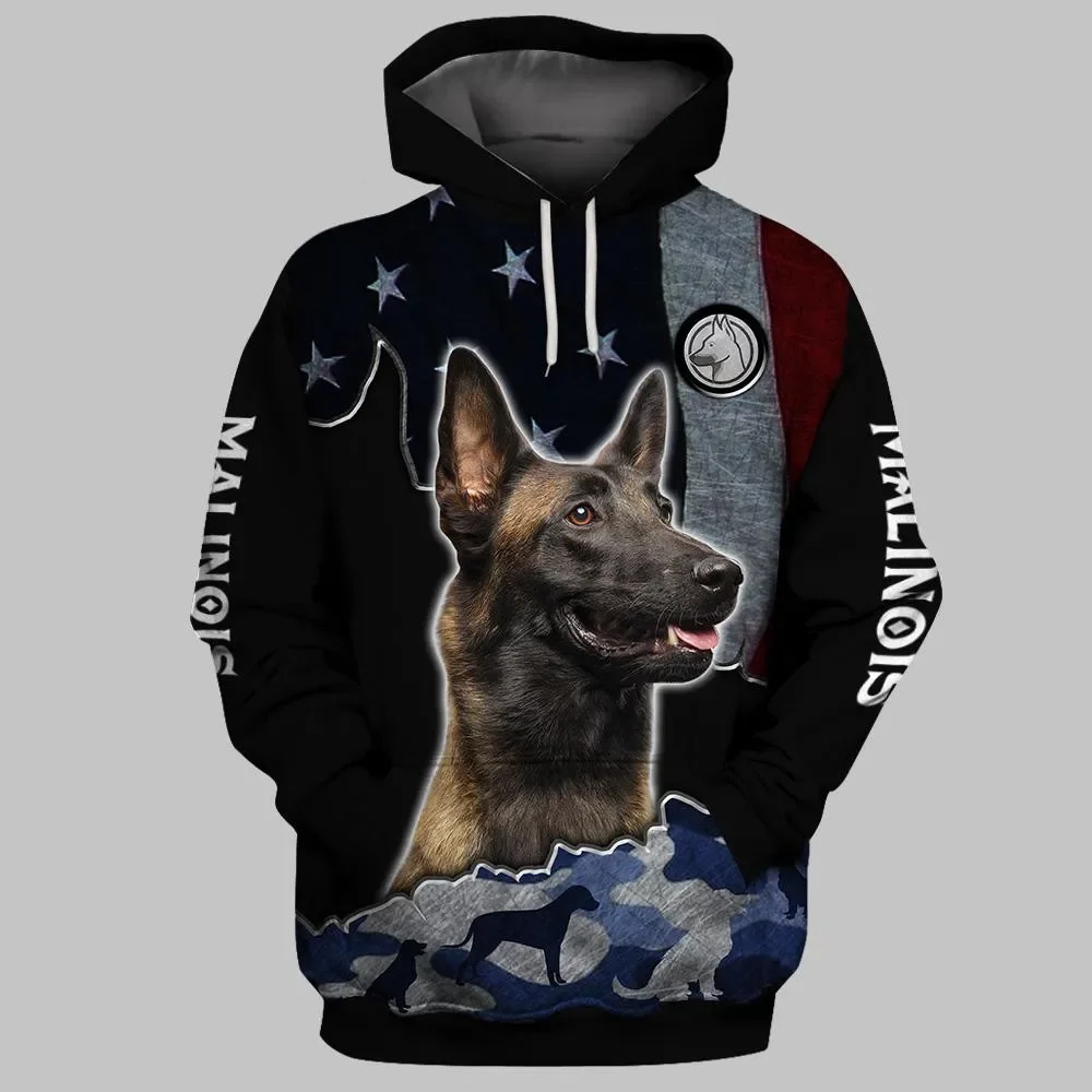 

HX Malinois толстовки с 3D графикой животных флаг США темно-синий камуфляж толстовка с капюшоном модный пуловер Harajuku толстовка мужская одежда