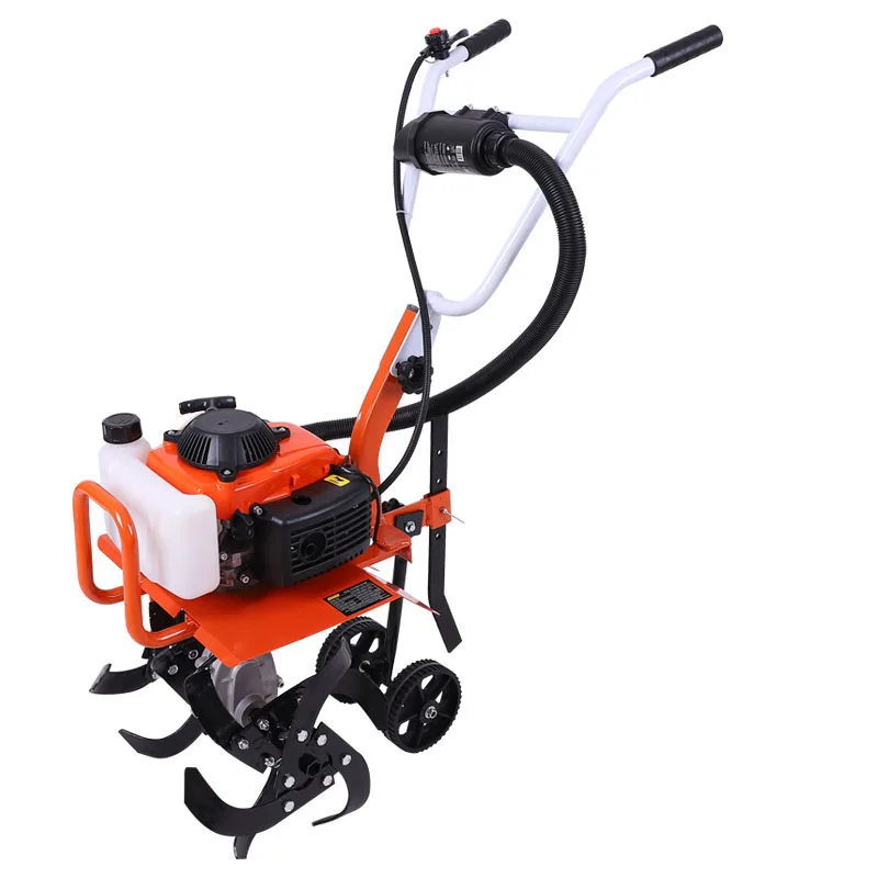 Multi-function Micro Tiller 2 Stroke 4 Stroke Handheld Farm Cultivator Gas Power Garden Agricultural Tilling Loosening Tool
