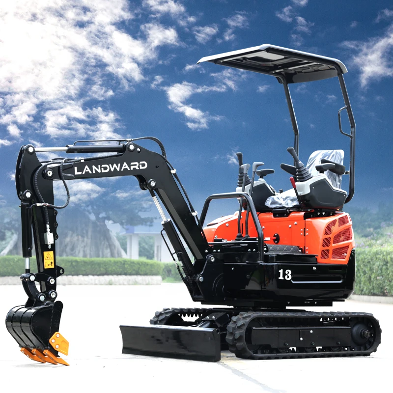 Europe Best Seller Agricultural Small Dig Earth Equipment High Quality 1.3Ton Mini Digger Hydraulic Crawler Excavator Customized