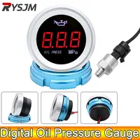 Medidor de presión de aceite AD, medidor Digital de coche, pantalla LED de 9-35V con Sensor de presión de aceite 1/8NPT, función de alarma, accesorios interiores