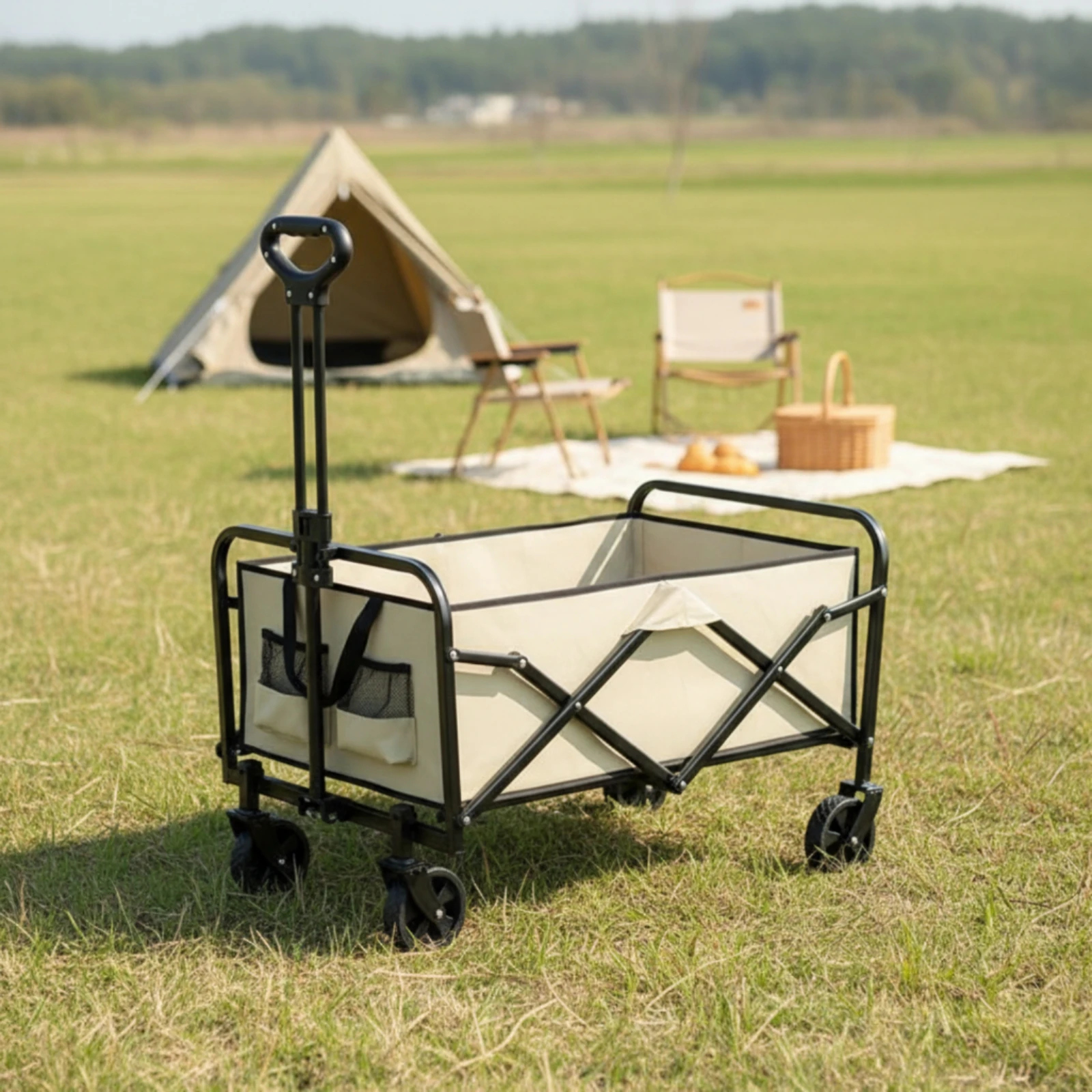 รถเข็นพับได้ รถเข็นแคมป์ปิ้ง ล - Outdoor Camping Trailer บทวิจารณ์และราคา