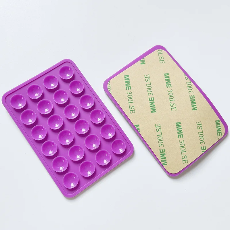 Doppelseitiges Silikon-Saugpad für Handyhalterung, Saugnapf mit Klebstoffrückseite, Silikon-Gummi-Saugpad für Fixierpads