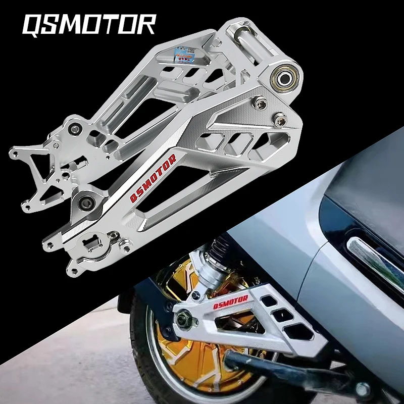 2023 Electric Motorcycle Modified Parts Aluminum Pro Swing Arm CNC Rear Flat Fork For QS Thor E125