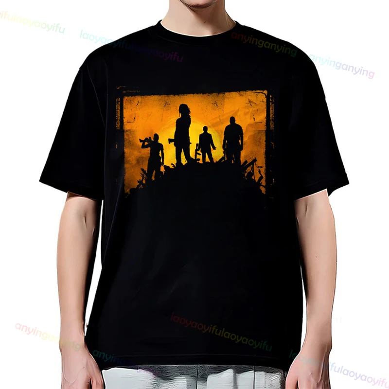 Safe House Left 4 Dead Graphic T Shirt Cotone Cool Tee Left 4 Dead 2 L4d2 Gioco Valvola Zombie Zombies Videogioco Streetwear Retro
