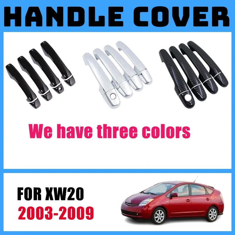 

Чехлы на внешние дверные ручки автомобиля для Toyota Prius XW20, детали 2003-2009 2004 2005, защитные накладки на дверные ручки, наклейки, автомобильные аксессуары