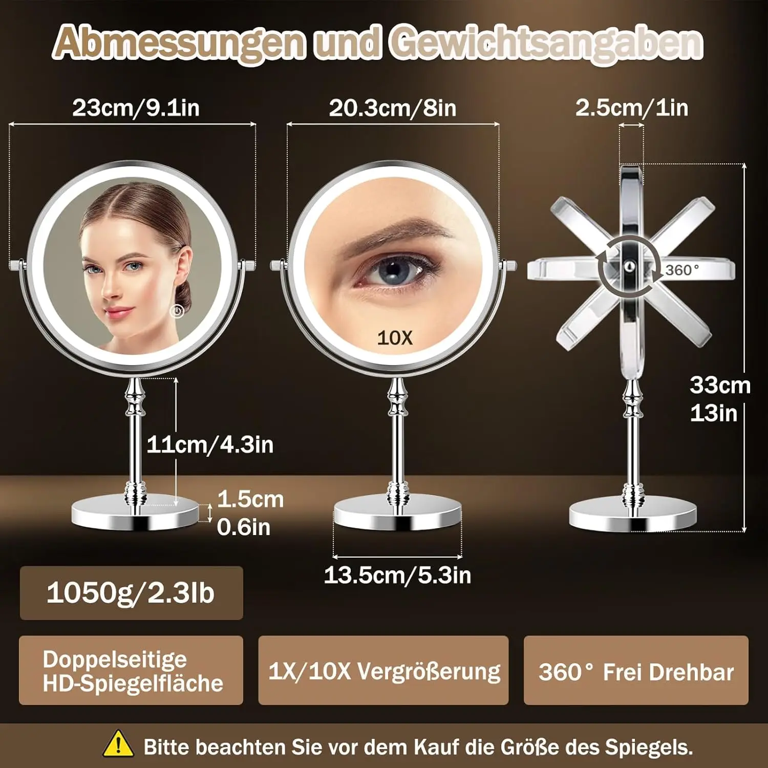 LED الغرور ضوء قابلة للشحن ملء الضوء لخزانة غرفة نوم سطح المكتب ماكياج ملء الضوء أضواء مرآة داخلية مزدوجة الجوانب