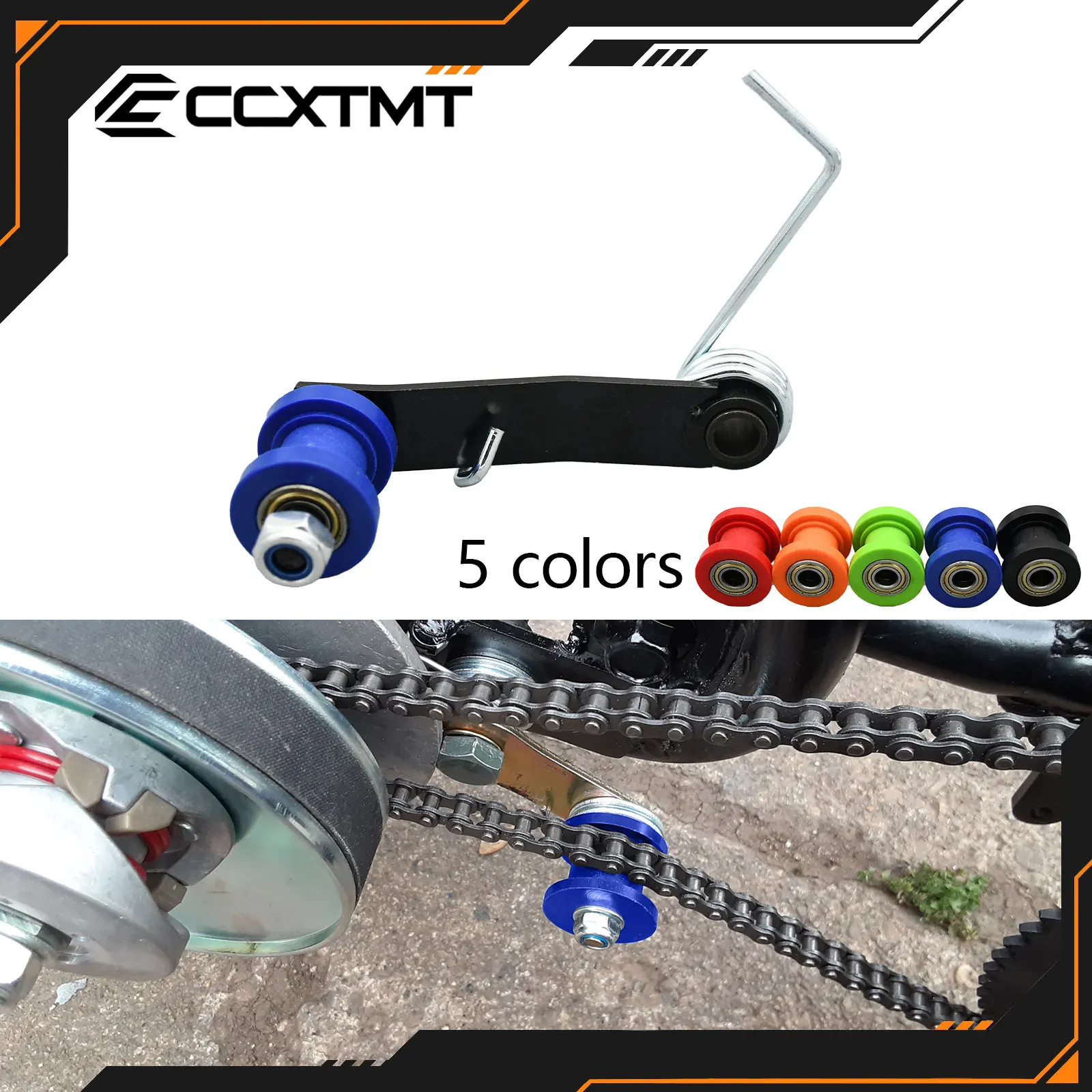 Motorcycle Dirt Bike ATV 420 428 530 Chain Slider Tensioner Adjuster Roller Guide For Honda Yamaha Kawasaki Suzuki KTM Universal
