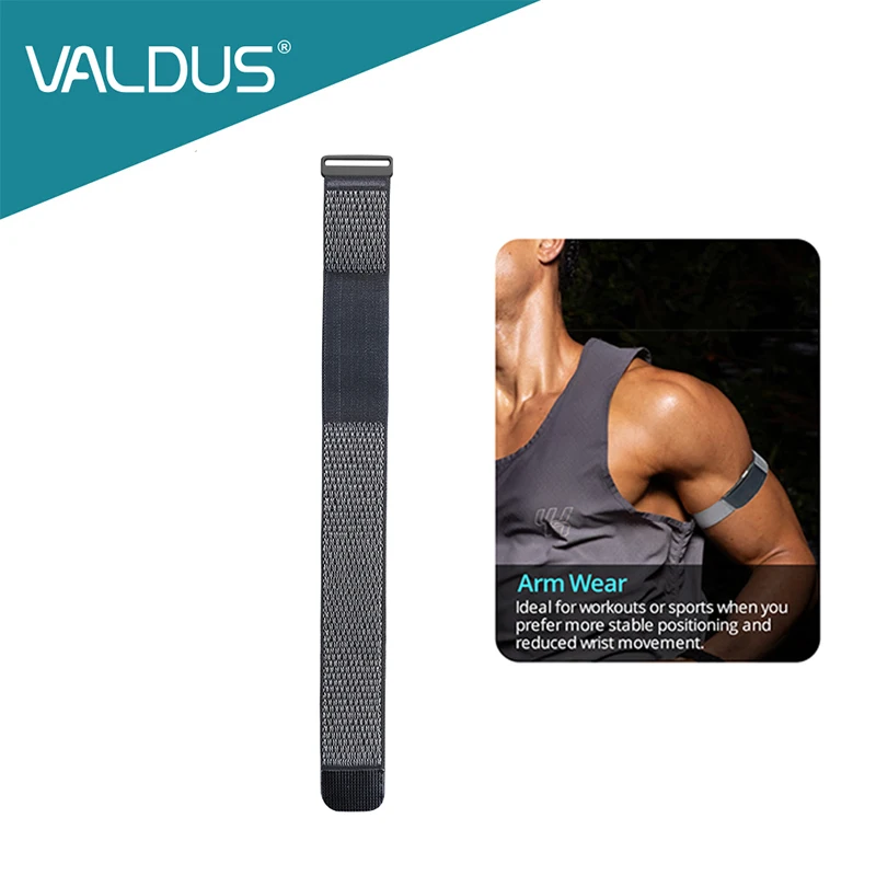 Correas de Reloj Valdus Vitro Long SmartBand Originales de 22 mm, Material de Nailon para Correas de Brazalete sin Pantalla, 408 mm, Extensibles