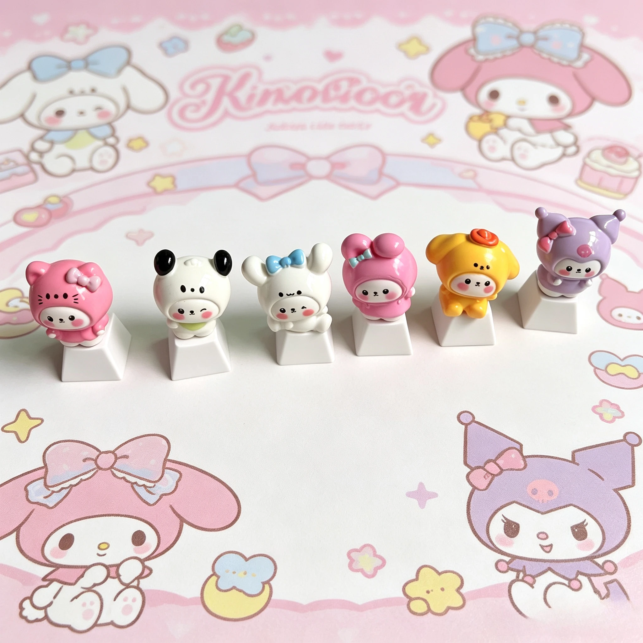 

Keycap Girl Cute Gift Game Mechanical Keyboard Keycaps Cartoon Anime Creative Personalized Custom Pink ESC Keys